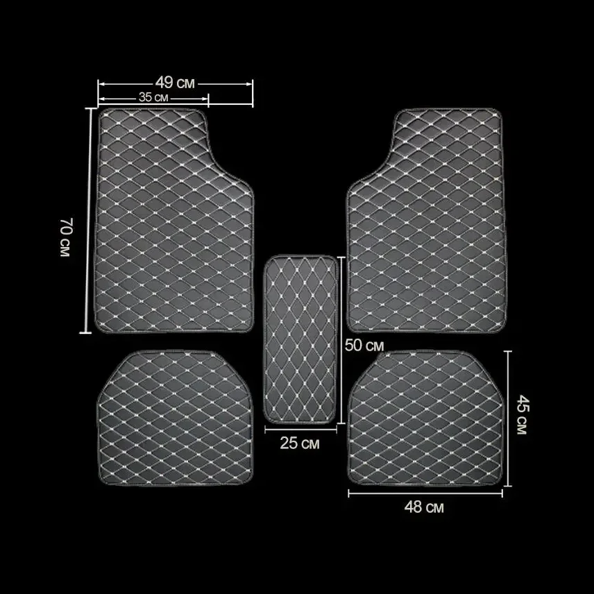 Car Floor Mats 5Pcs PU Leather - مراجعة Leather Cleaner Interior وسعره