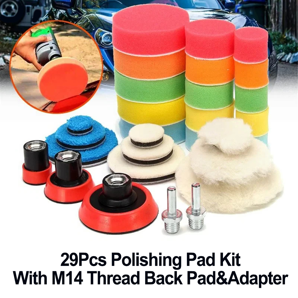 29Pcs Car Foam Drill Polishing - مراجعة Polish Pad Set Buffer وسعره