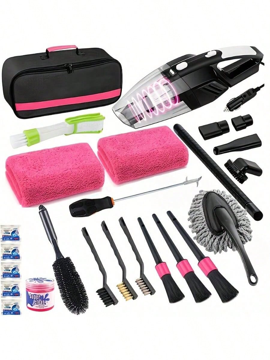 25pcs Car Cleaning Wash Kit In - مراجعة Interior Detailing Kit وسعره