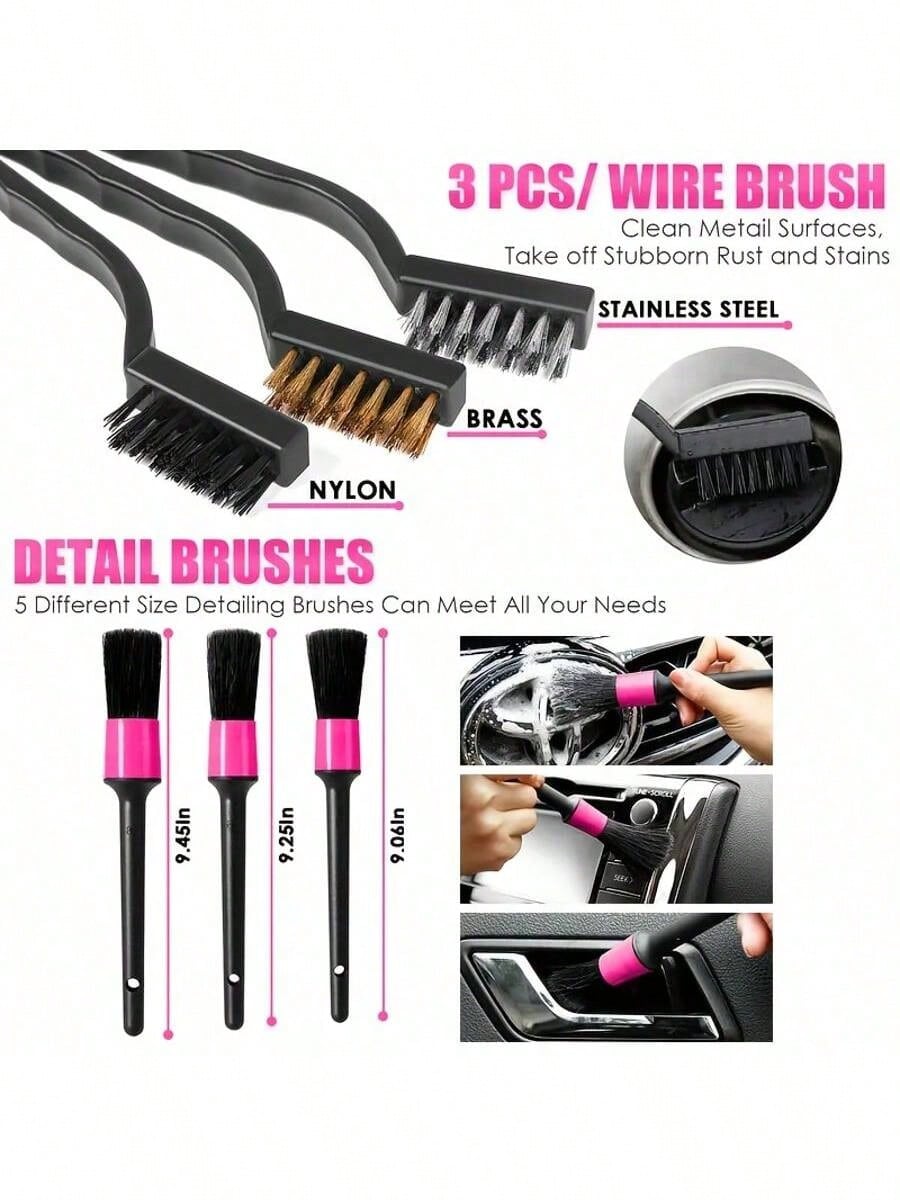 25pcs Car Cleaning Wash Kit In - مراجعة Interior Detailing Kit وسعره
