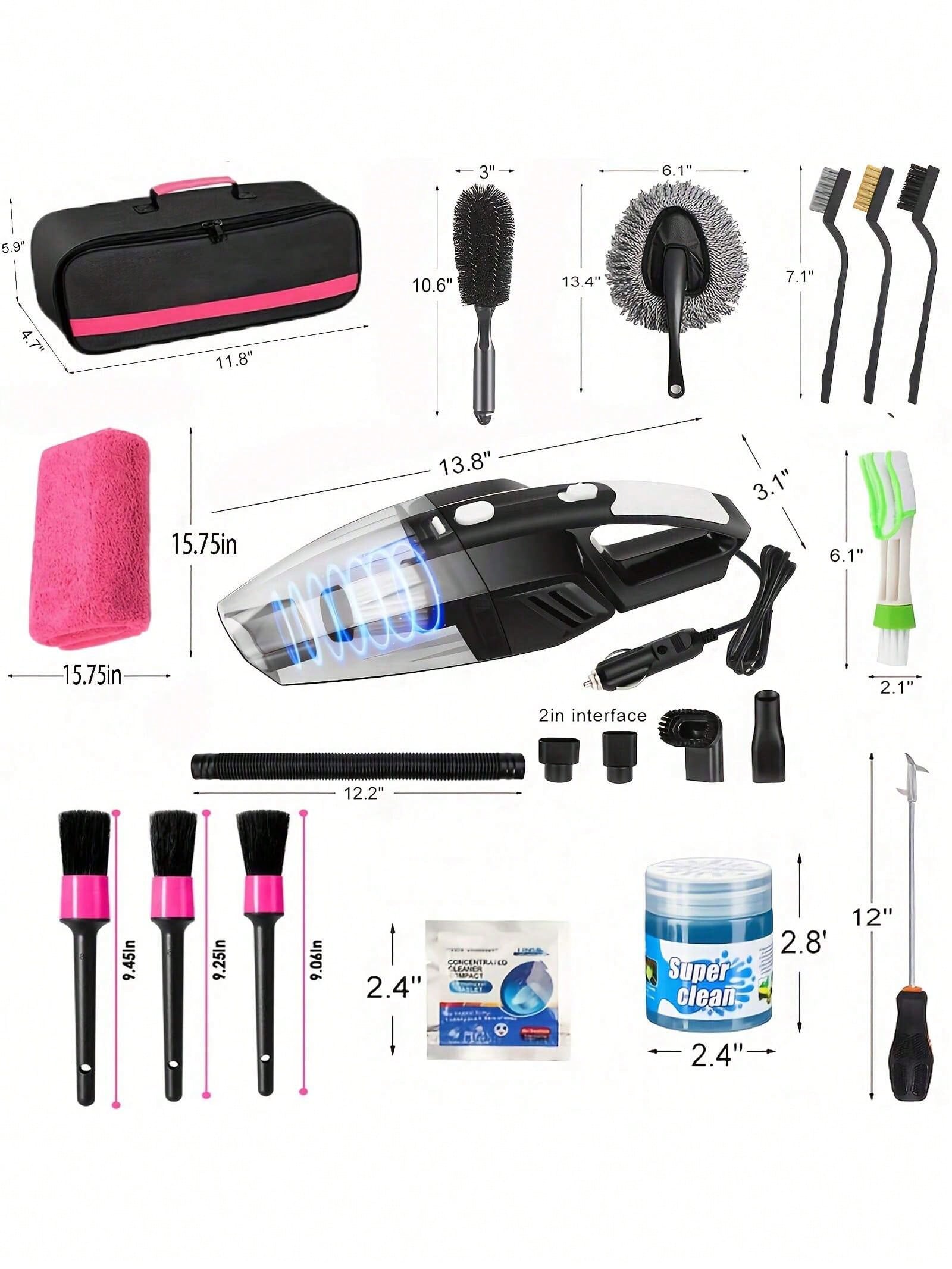 25pcs Car Cleaning Wash Kit In - مراجعة Interior Detailing Kit وسعره