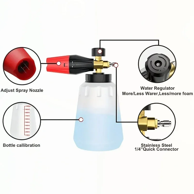 High Pressure PA Foam Cannon   - مراجعة Foam Cannon Car Wash وسعره