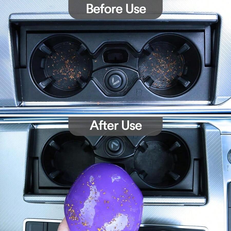 Purple Car Cleaning Gel Putty, - مراجعة Dirt Brush Interior وسعره