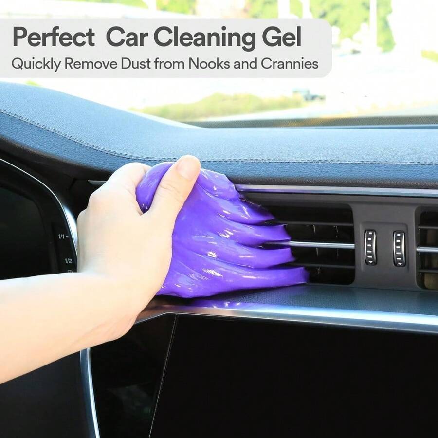 Purple Car Cleaning Gel Putty, - مراجعة Dirt Brush Interior وسعره