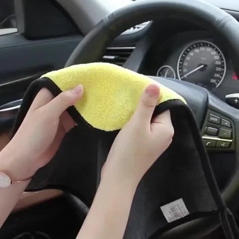 1/5pcs Thicken Car Microfiber  - مراجعة Microfiber Towel Detailing وسعره