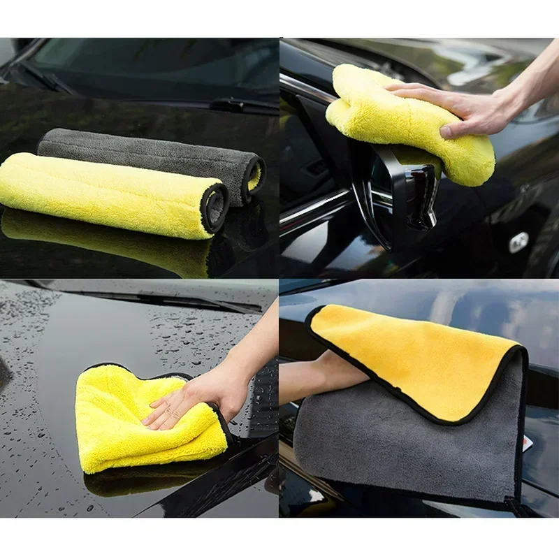 1/5pcs Thicken Car Microfiber  - مراجعة Microfiber Towel Detailing وسعره