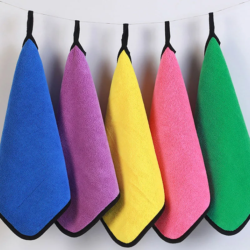 1/5pcs Thicken Car Microfiber  - مراجعة Microfiber Towel Detailing وسعره