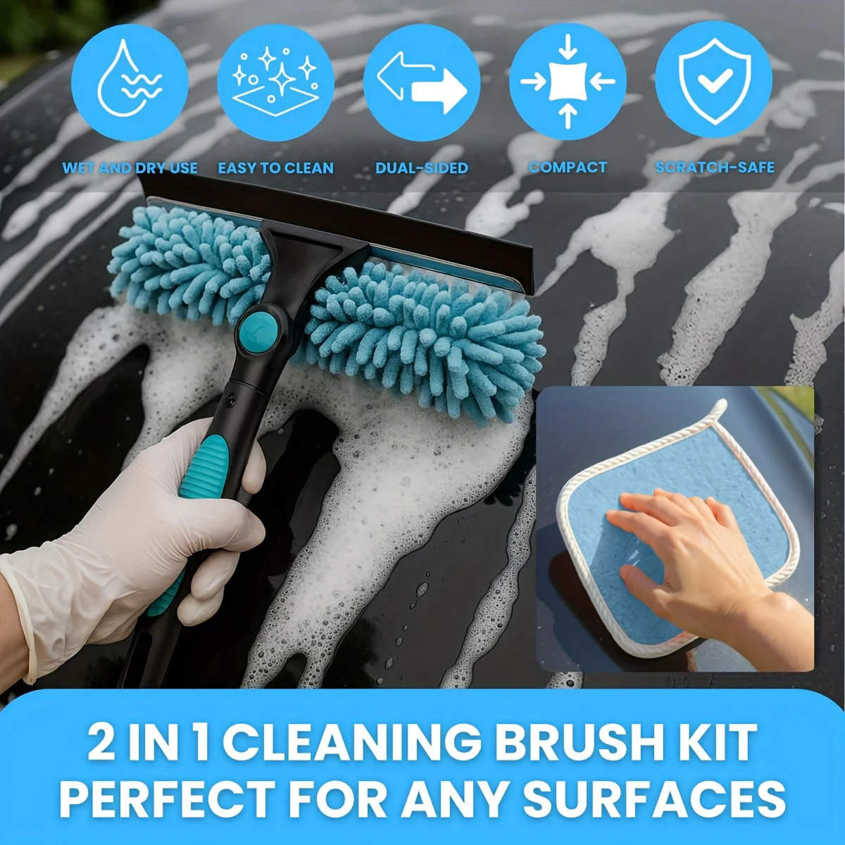 4pcs Car & Home Cleaning Kit:  - مراجعة Car Cleaning Brush وسعره