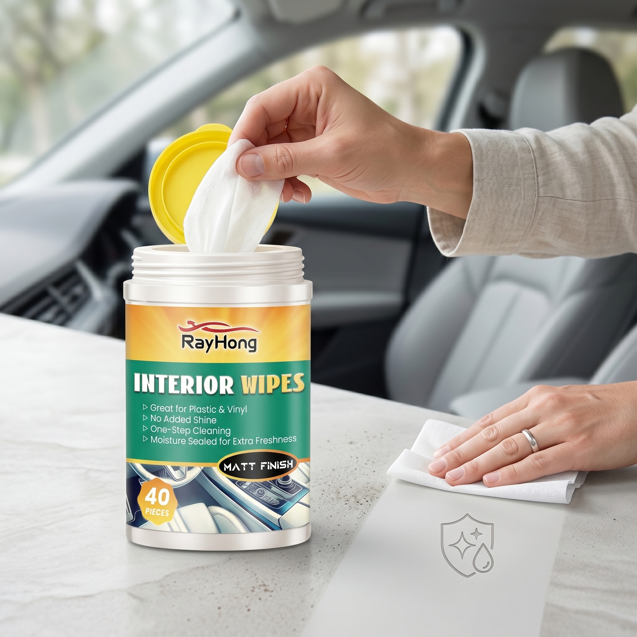 RAYHONG Car Interior Shine Wip - مراجعة Leather Cleaner Interior وسعره