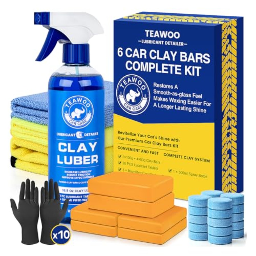 Clay Bars Kit, 6 Clay Bars and - مراجعة Clay Bar Lubricant وسعره