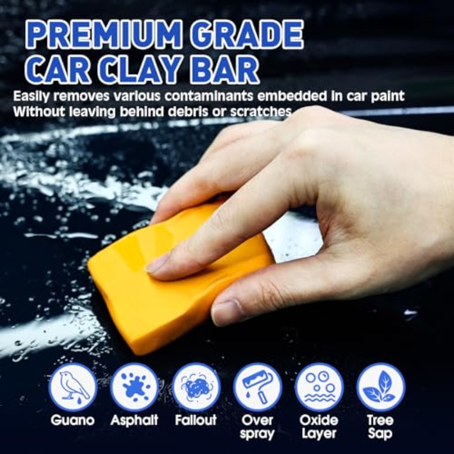 Clay Bars Kit, 6 Clay Bars and - مراجعة Clay Bar Lubricant وسعره