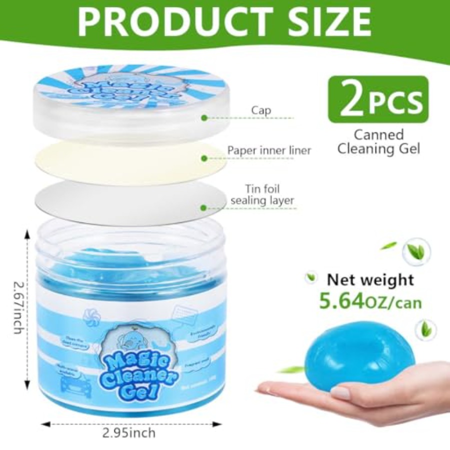 2 Pack Car Cleaning Gel Slime  - مراجعة Interior Detailing Kit وسعره