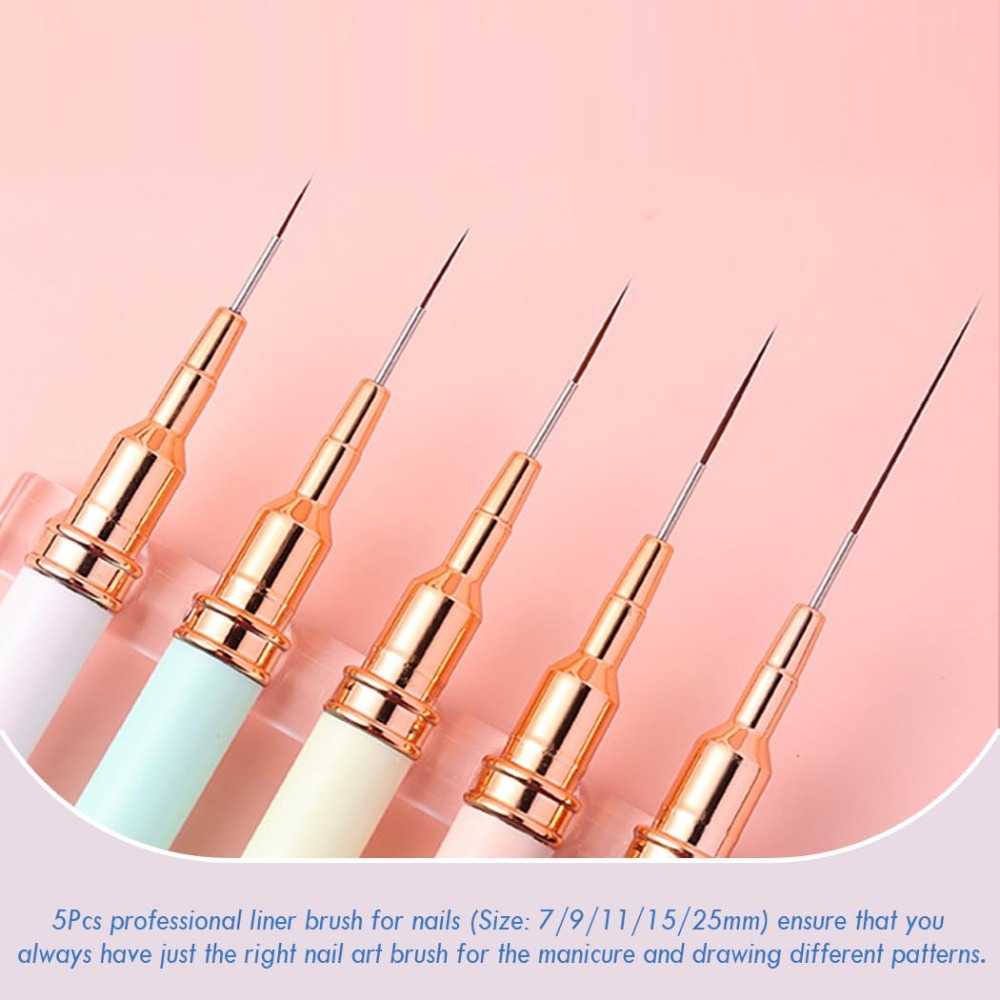 Professional Nail Art Liner Br - مراجعة Detailing Brush Set وسعره