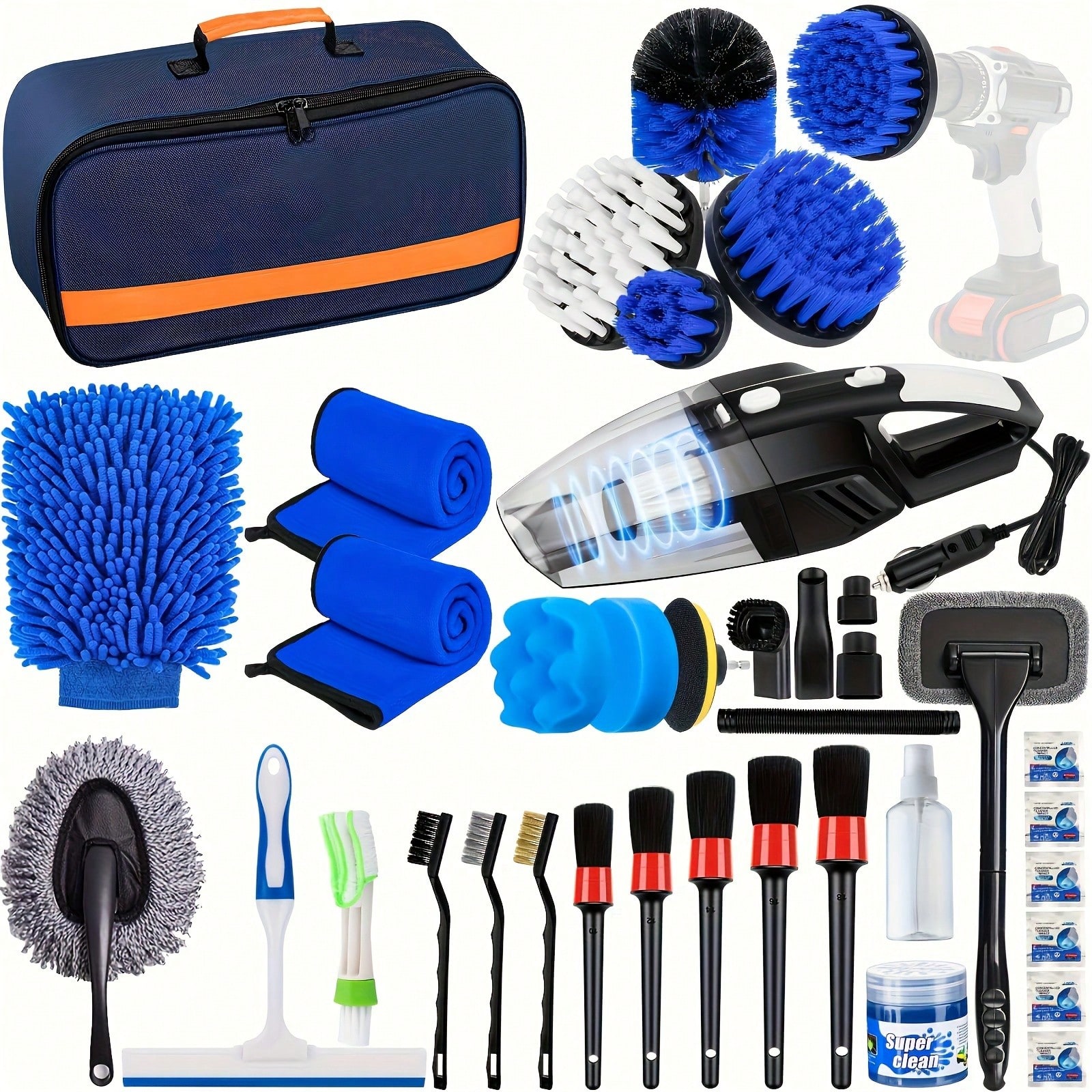 Car Detailing Brush Set, Car D - مراجعة Interior Detailing Kit وسعره