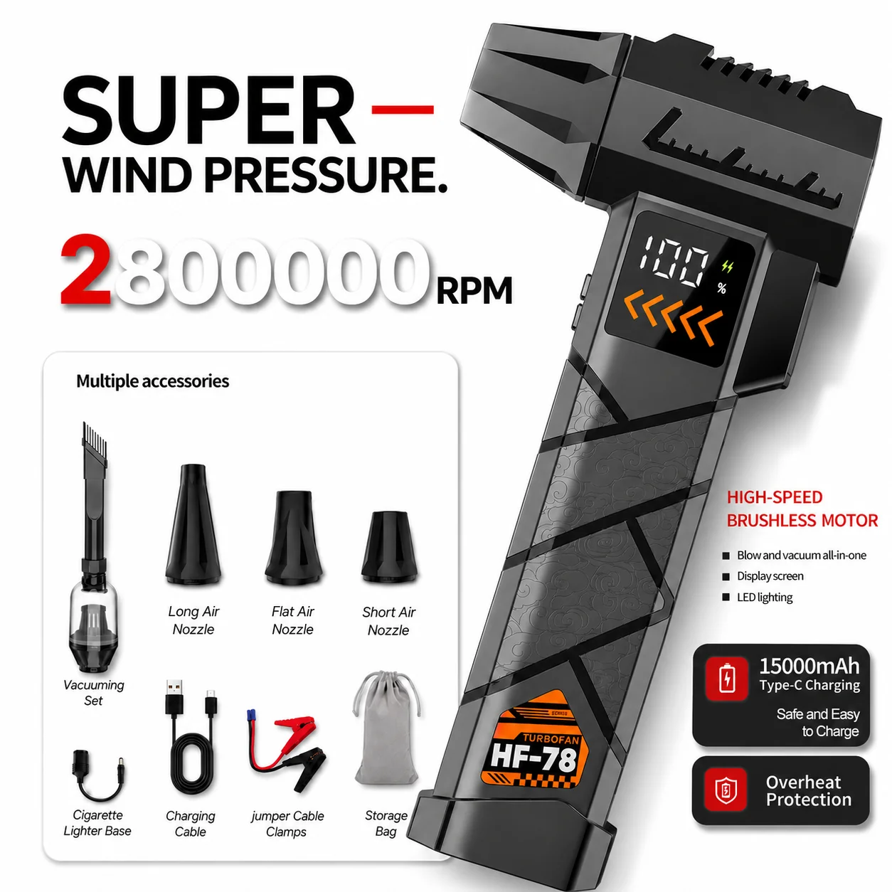 Super Powerful 2800000RPM Elec - مراجعة Dryer Car Blower وسعره