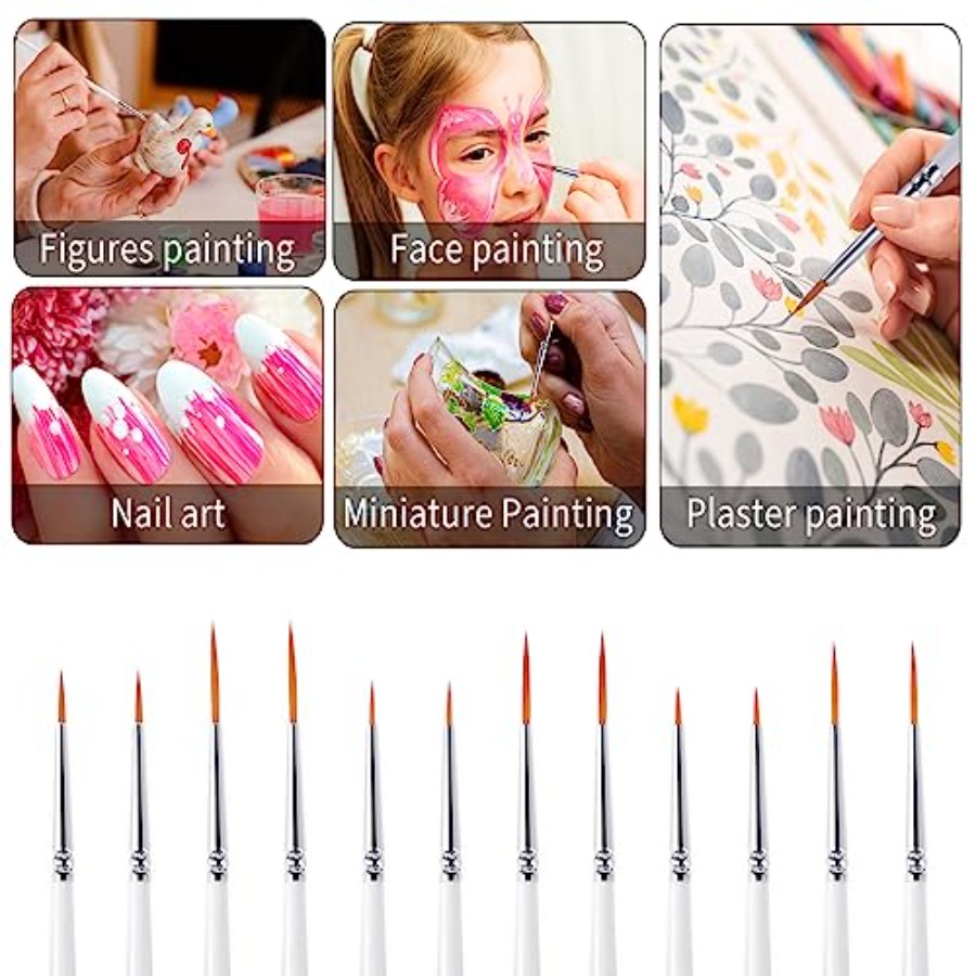 12Pcs Fine Paint Brushes, Deta - مراجعة Detailing Brush Set وسعره