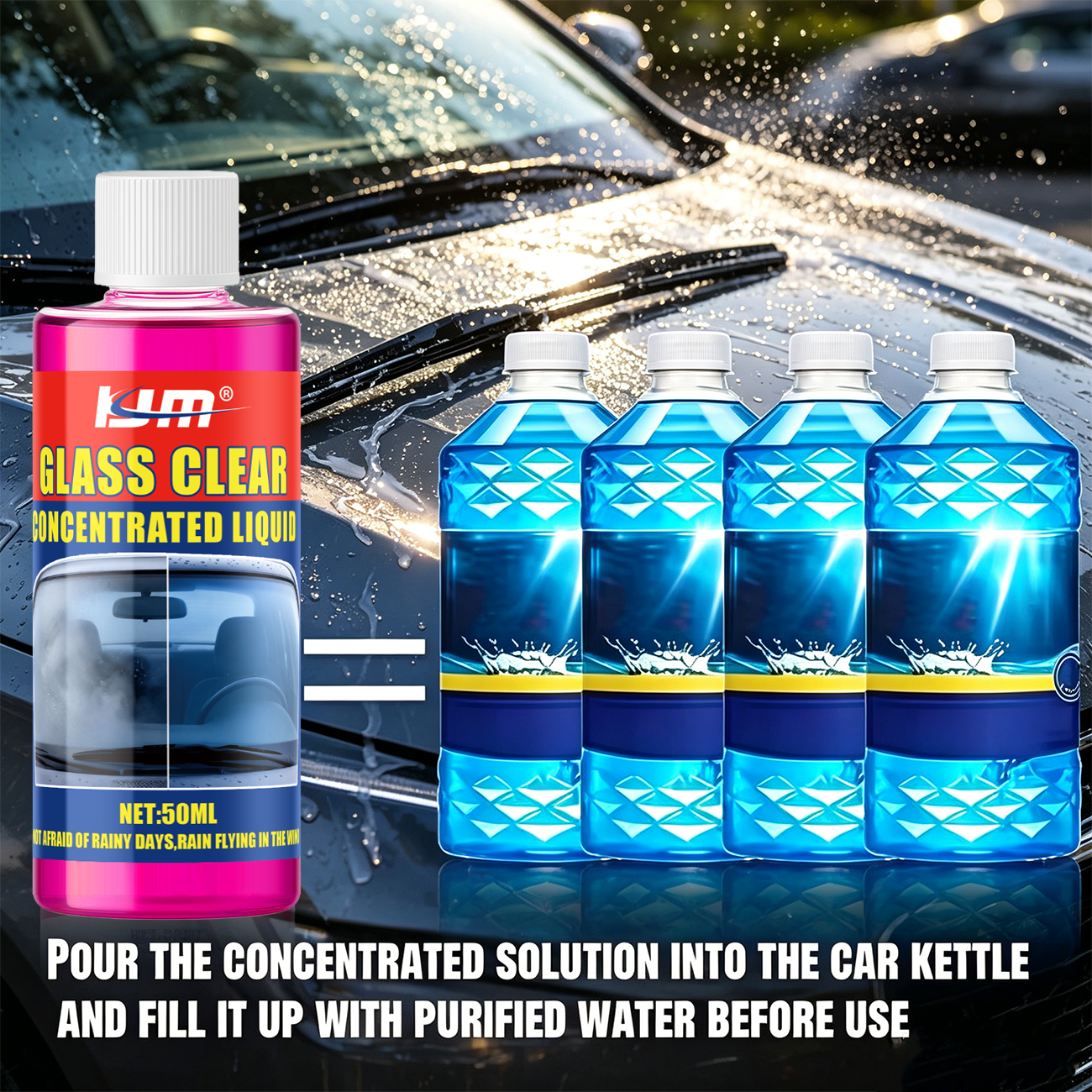 KJM Concentrated Car Glass Cle - مراجعة Glass Cleaner Streak وسعره